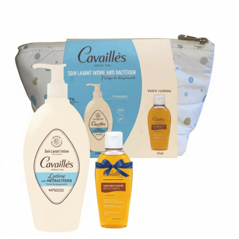 ROGE CAVAILLES TROUSSE SOIN TOILETTE INTIME NATUREL ANTI BACTERIEN 250ML+HUILE BAIN DOUCHE VELOUTANTE 75ML (OFFERT)