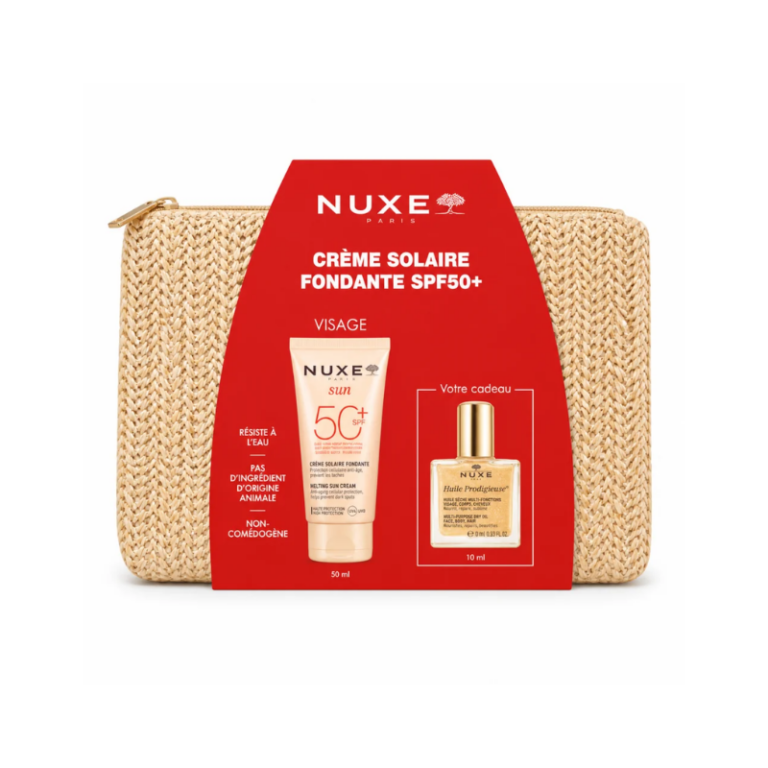 Nuxe Crème Solaire Fondante SPF50 + Huile Prodigieuse & Trousse Offertes