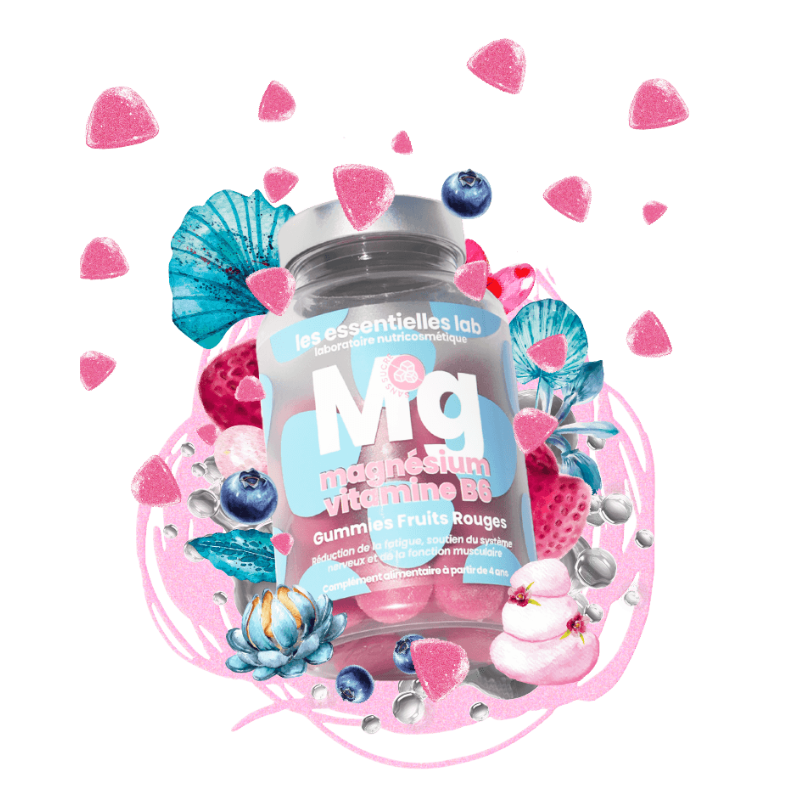 LES ESSENTIELLES LAB MAGNESIUM+VITAMINE B6 GUMMIES FRUITS ROUGES 60 GUMMIES